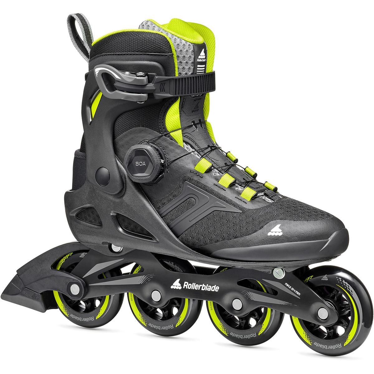 Rollerblade Mens Macroblade 84 BOA Inline Skates in Black Color