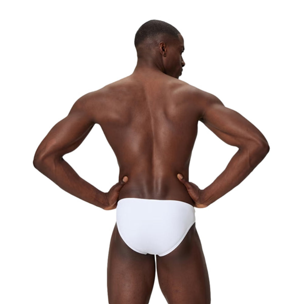 Speedo Mens Solid The Brief 1 5 Inch Swimsuits in White Color