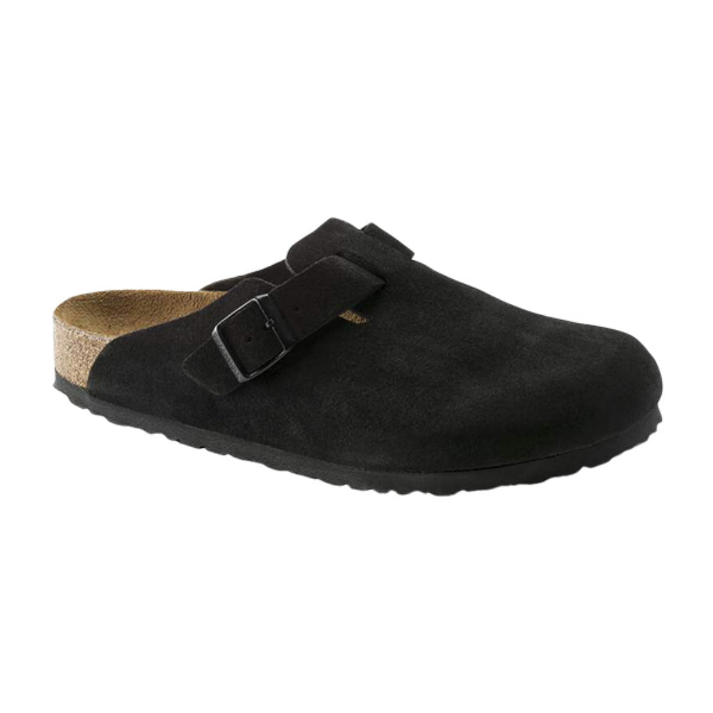 Birkenstock Mens Boston Soft Reg. Slip-Ons in Black Color