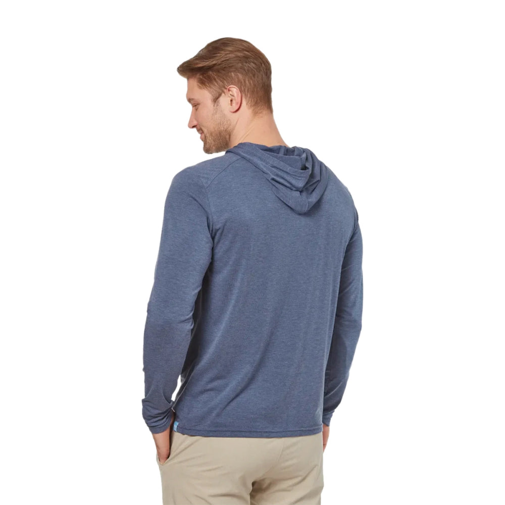 Fair Harbor Clothing Pbc Mens Seabreeze Hoodie Pullover in Blue Color