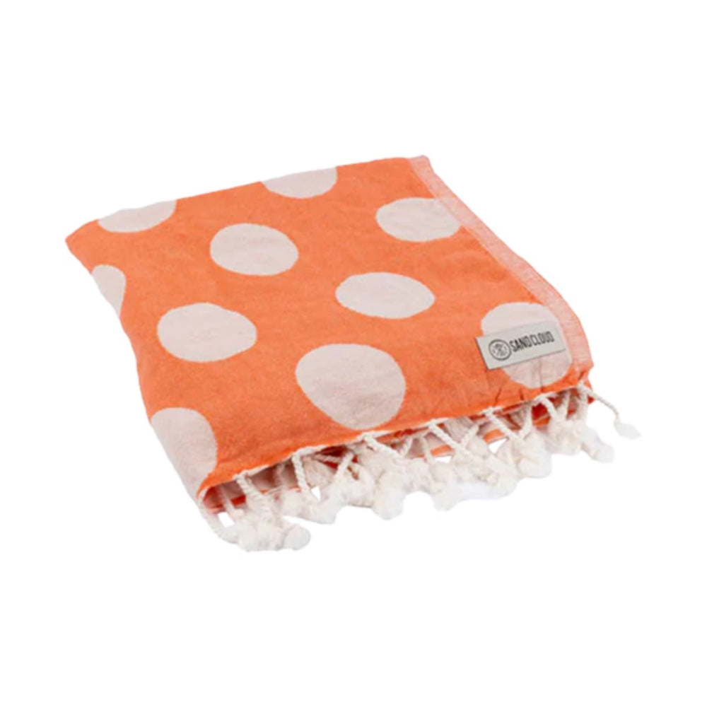 Sand Cloud Unisex Polka Dots With Zip Towels in Orange Color