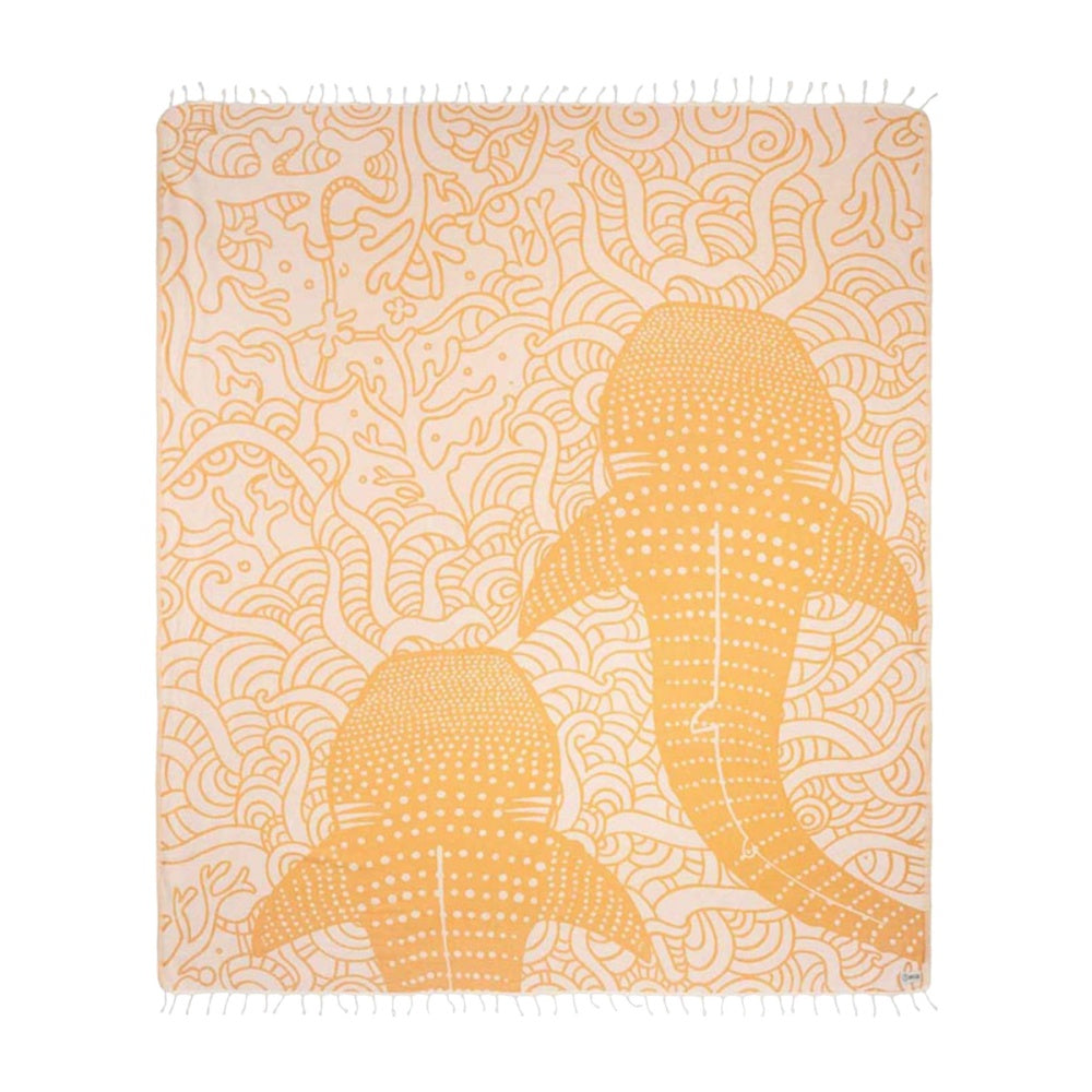 Sand Cloud Unisex Whale Shark Sunflower Xl Towels in Multi Color