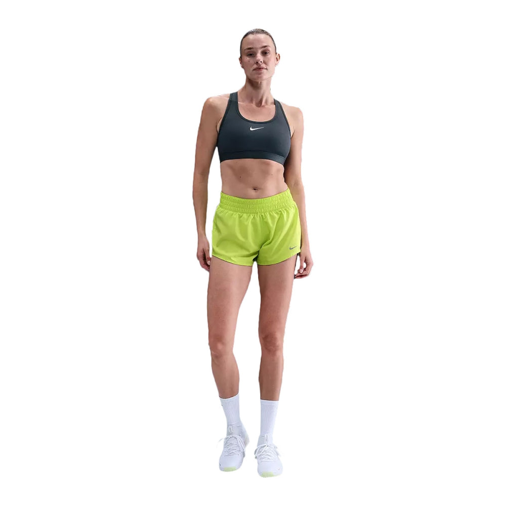 Nike Womens Df One Mr 3In Bl Shorts in Yellow Color