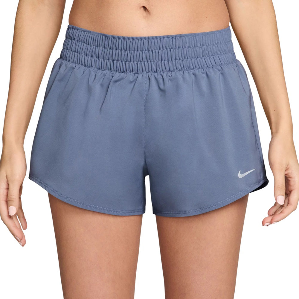 Nike Womens Df One Mr 3In Bl Shorts in Blue Color