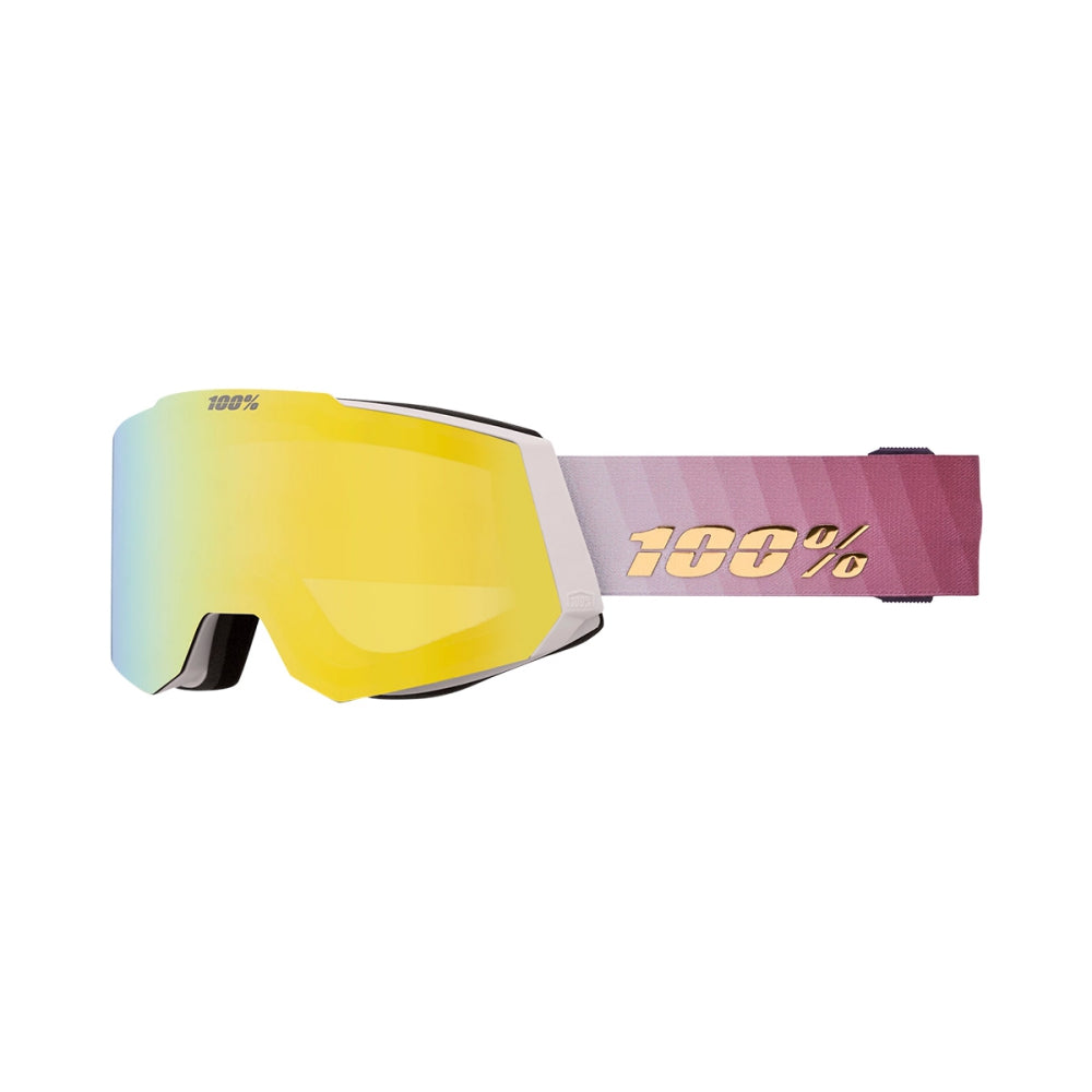 100% Unisex Snowcraft Skiing & Snowboarding Goggles in Pink Color