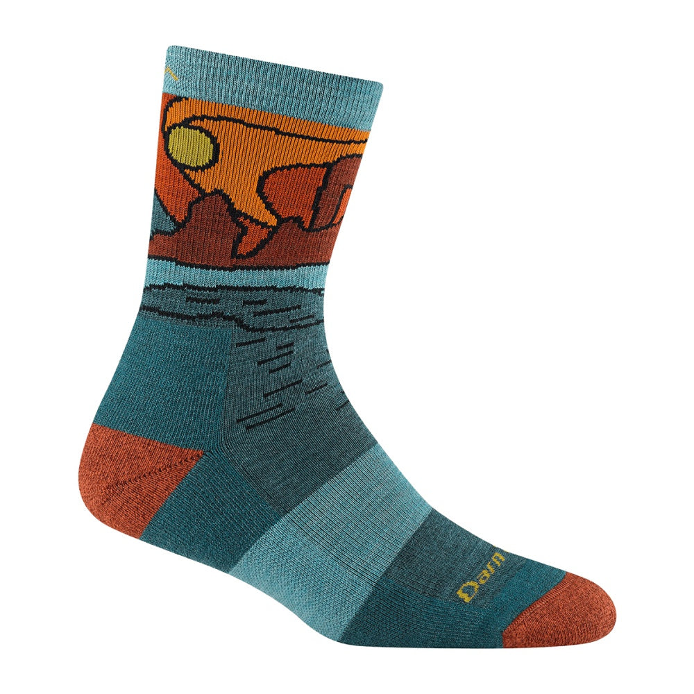 Darn Tough Vermont Womens L Celeste Midweight Crew Socks in Multi Color