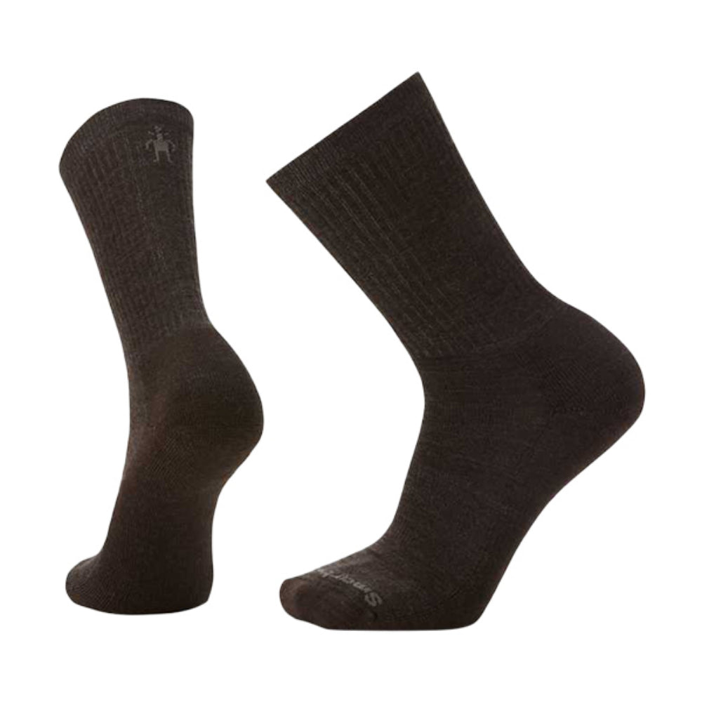 Smartwool Unisex Everyday Solid Rib Crew Socks in Brown Color