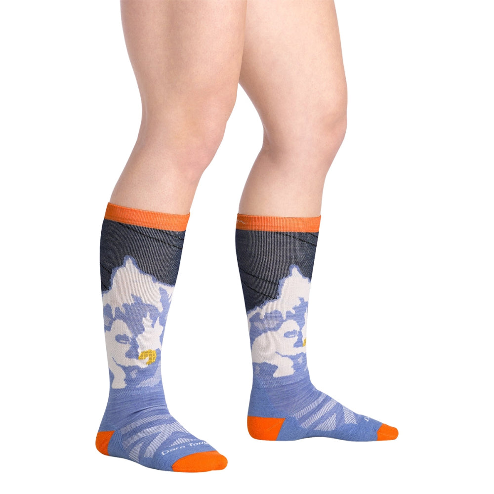 Darn Tough Vermont Kids Yth Little Yeti Sock in Blue Color