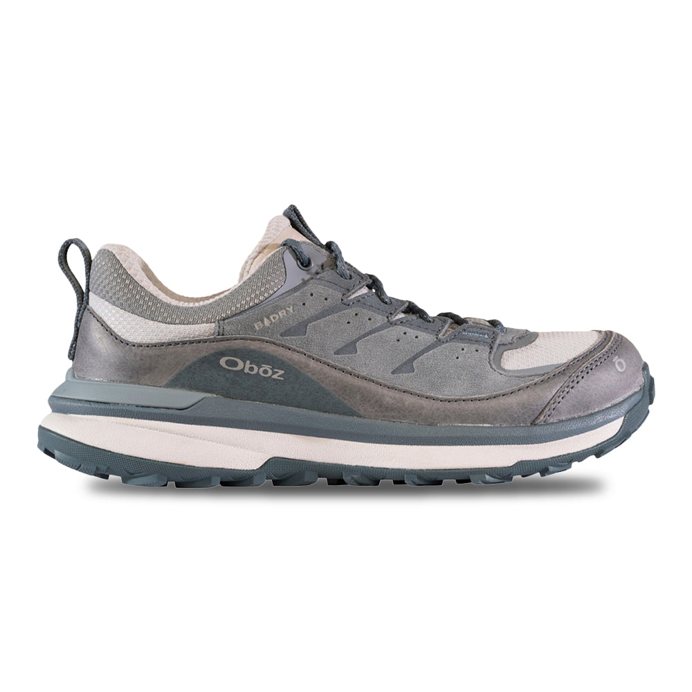 Oboz Footwear Womens Hyalite Low B-Dry Trail Shoes in Grey Color