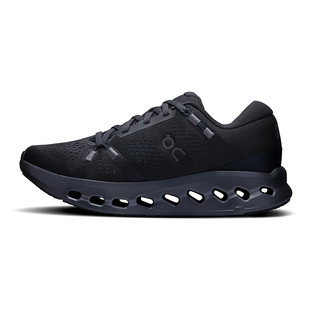 On Womens Cloudsurfer 2 Running Shoes in Black Color