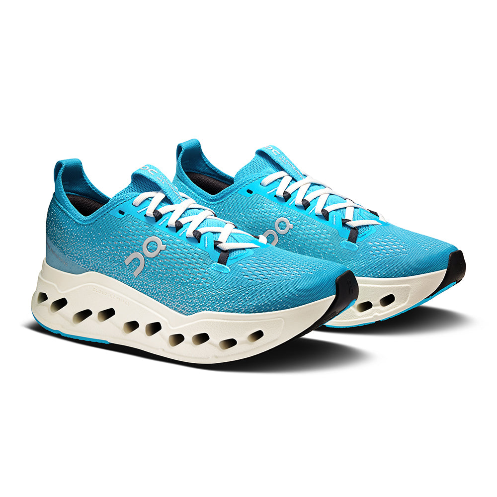 On Womens Cloudsurfer Max Running Shoes in Blue Color
