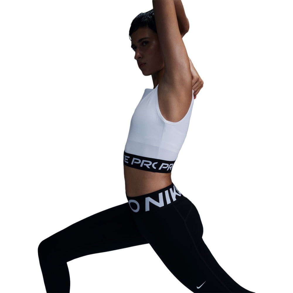 Nike Womens Pro Df Cropped Tank To Tops in White Color