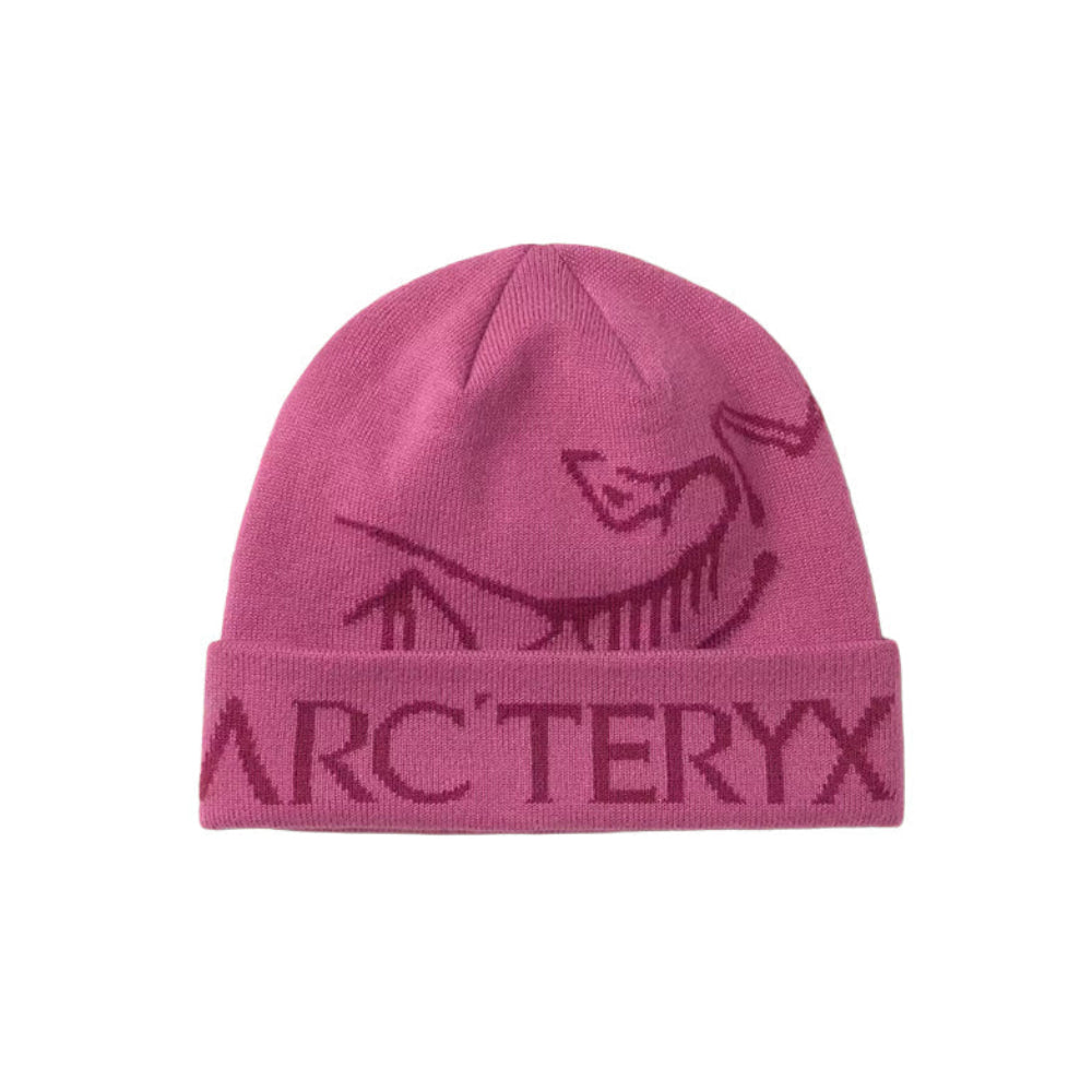 Arc'Teryx Mens Bird Word Toque Winter Hats in Pink Color