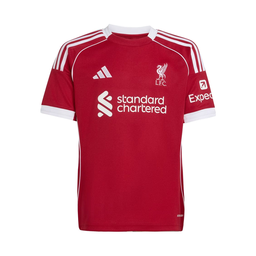 Adidas Kids Liverpool Fc home Rep Jrsy Fan Apparel in Red Color