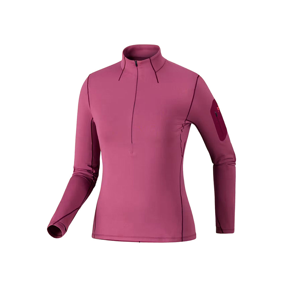 RHO ZIP NECK W | LT RENE /