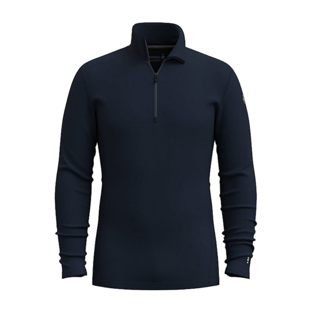 Smartwool Mens Classic Merino 1/4 Zi Baselayers in Blue Color