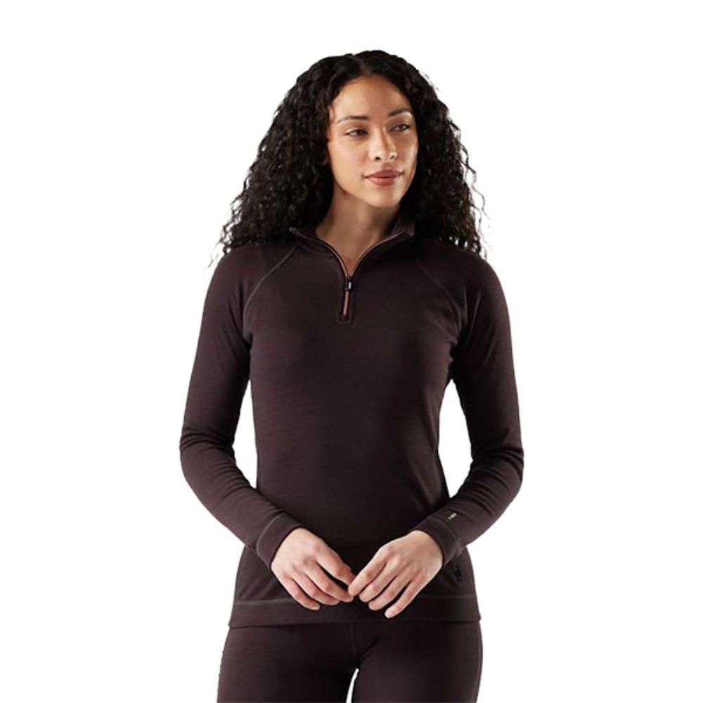 Smartwool Womens Classic Merino 1/4 Zi Baselayers in Purple Color
