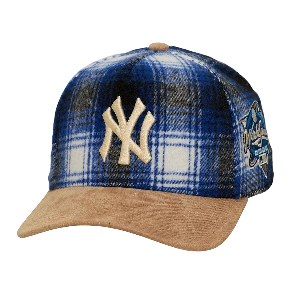 Mitchell And Ness Unisex new york yankees Plaid Out Pro Snpbk Fan Apparel in Blue Color
