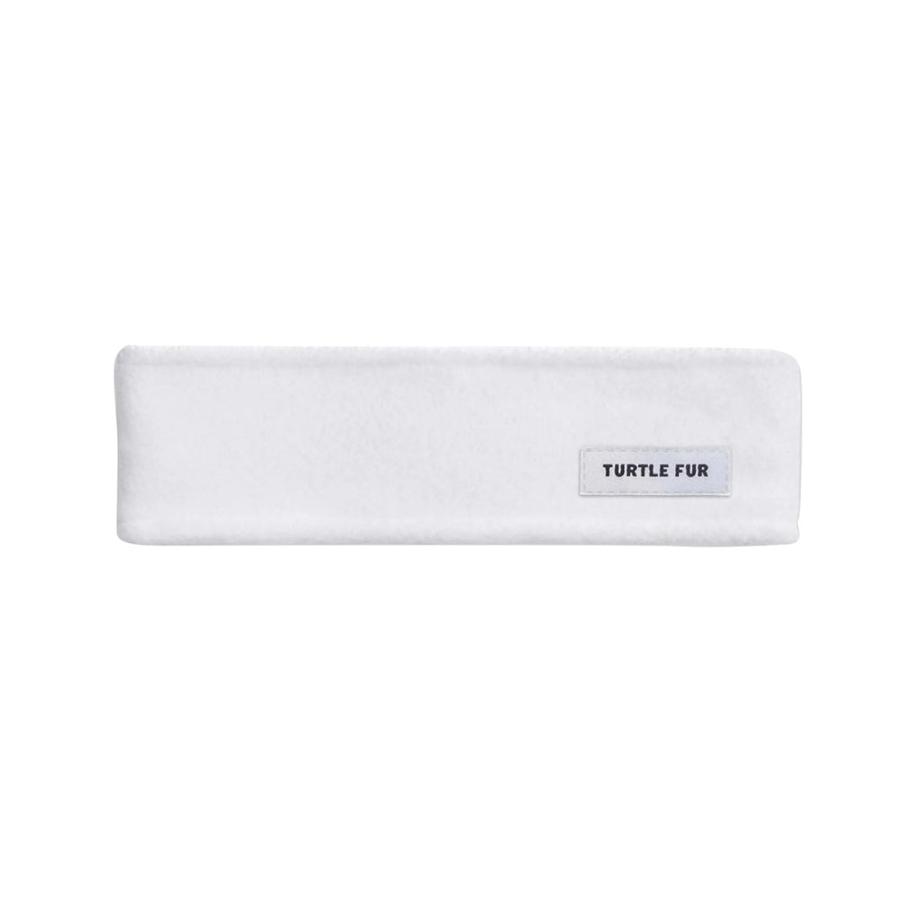 Turtle Fur Unisex Wide Band Micro Fleece Ear Warmers in White Color