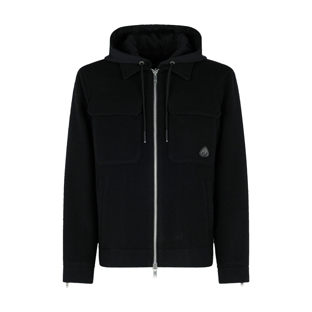 Moose Knuckles Mens Snowden Shirt Jkt Midlayer in Black Color