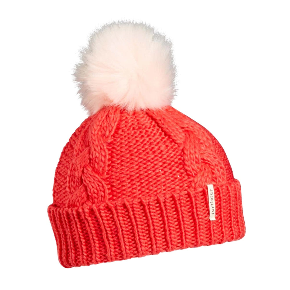 Turtle Fur Kids Yth Lizzy Beanie Winter Hats in Red Color