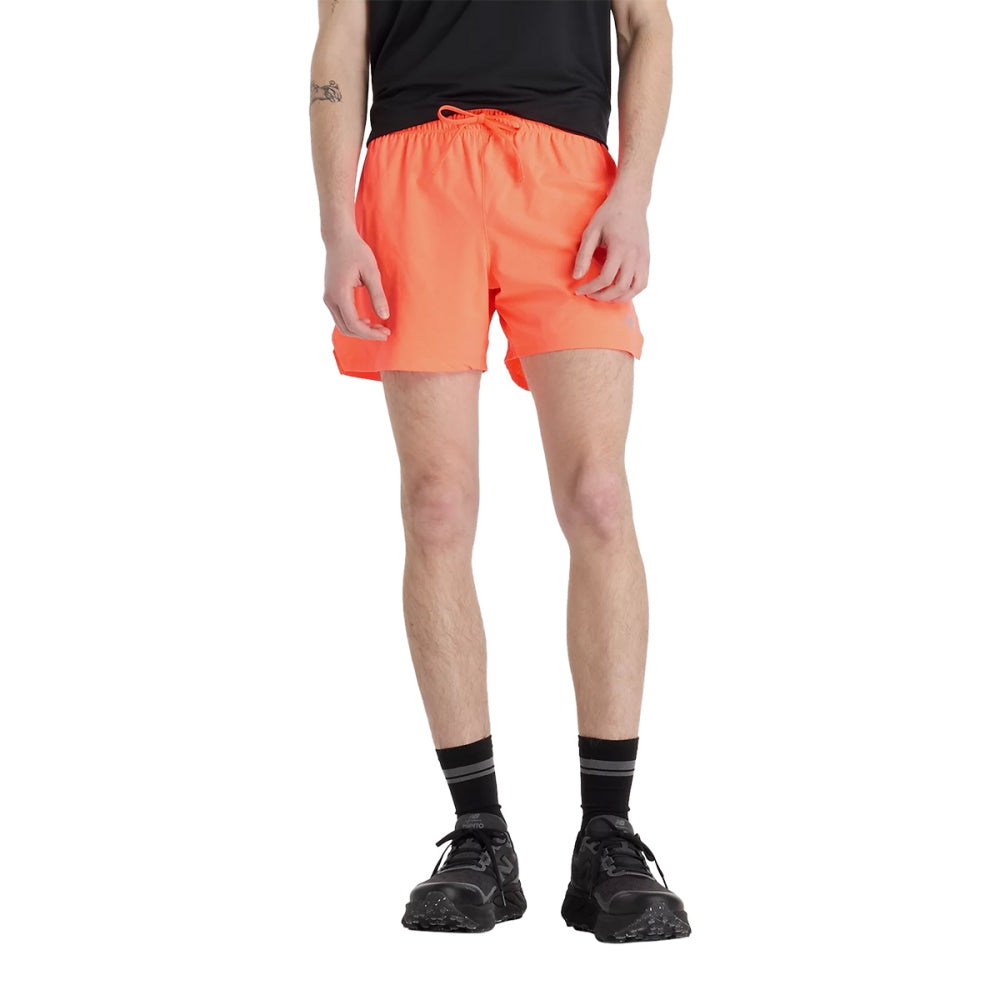 New Balance Mens Rc Short 5 Shorts in Red Color