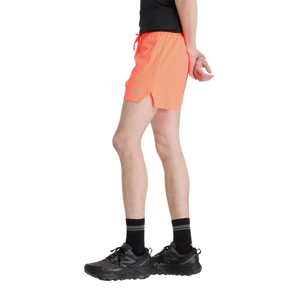 New Balance Mens Rc Short 5 Shorts in Red Color
