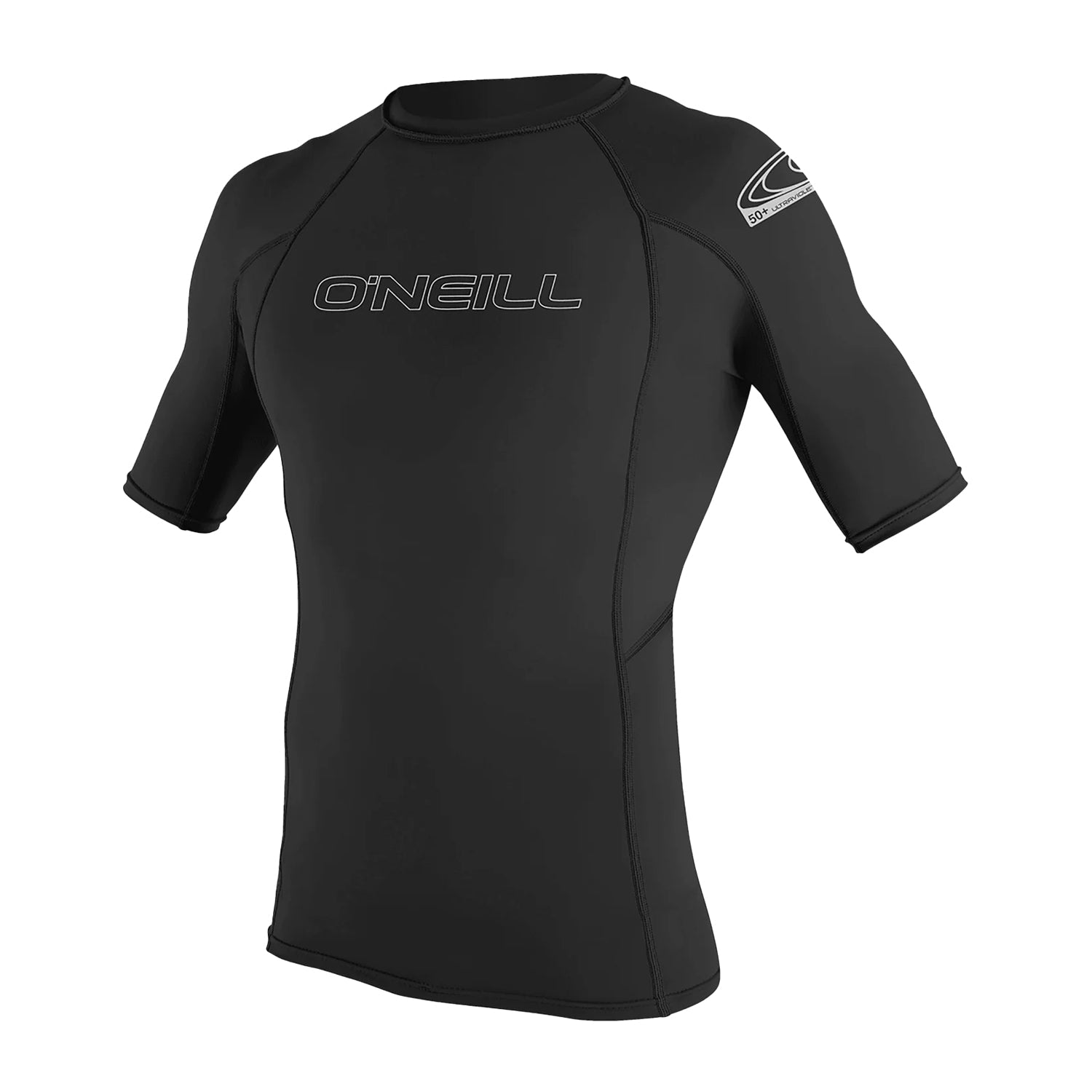 O'Neill Mens Skins S/S Crew Swimsuits in Black Color