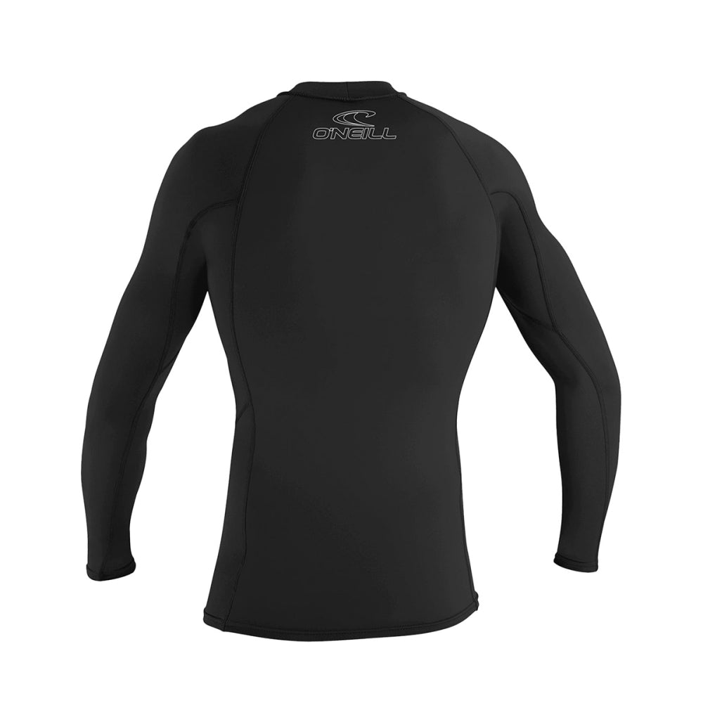 O'Neill Mens Skins L/S Crew Swimsuits in Black Color