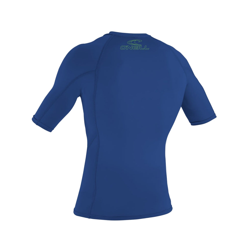 O'Neill Kids Yth Skins S/S Crew Swimsuits in Blue Color