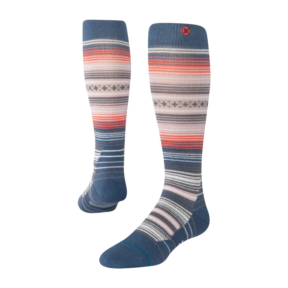 Stance Womens Curren Mid Wool Snow Socks in Blue Color