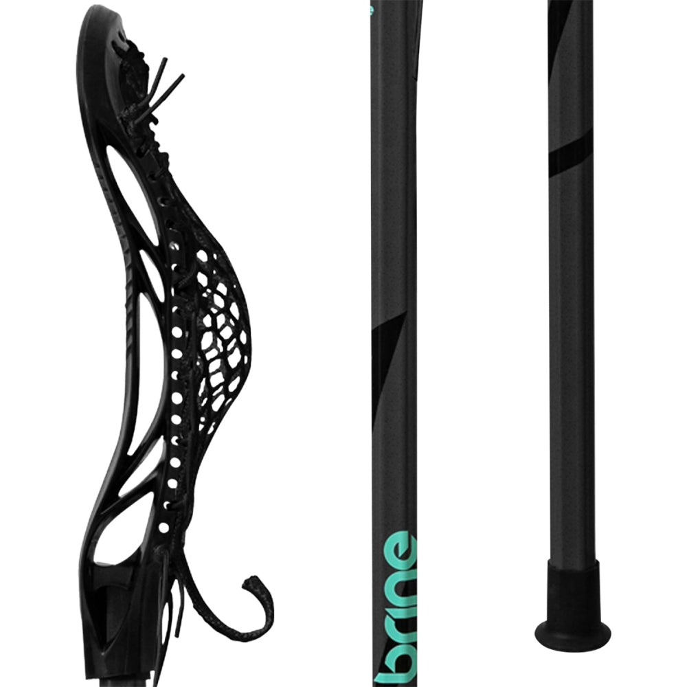 Brine Womens Edge Kids Stk Lacrosse Sticks in Black Color