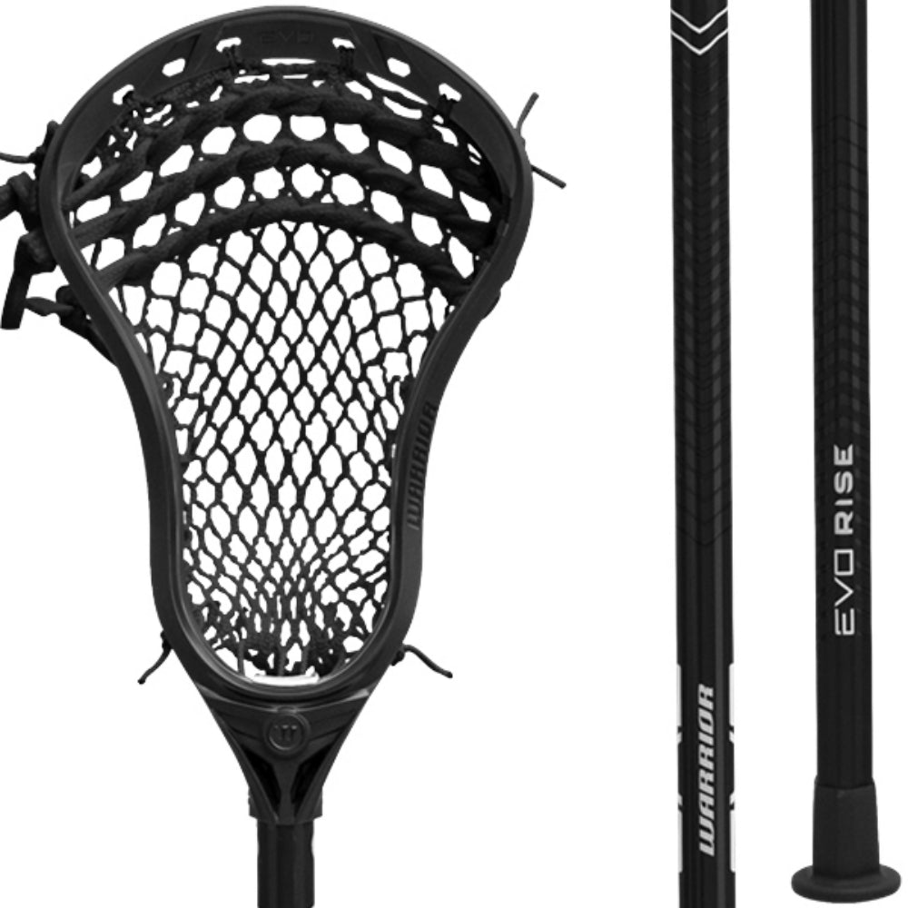 Warrior Lacrosse Unisex Evo Rise Stick Lacrosse Sticks in Black Color