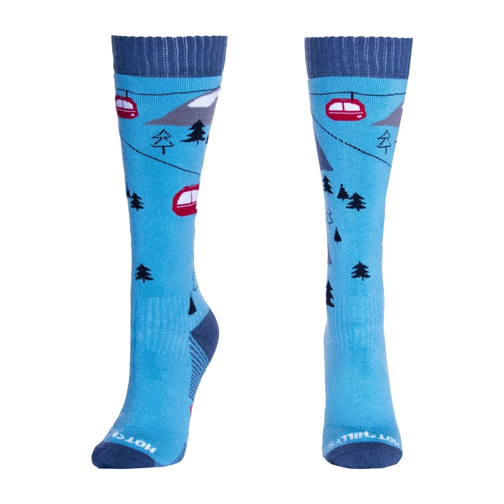 Hot Chillys Unisex Gondoal Mid Voulume Socks in Blue Color