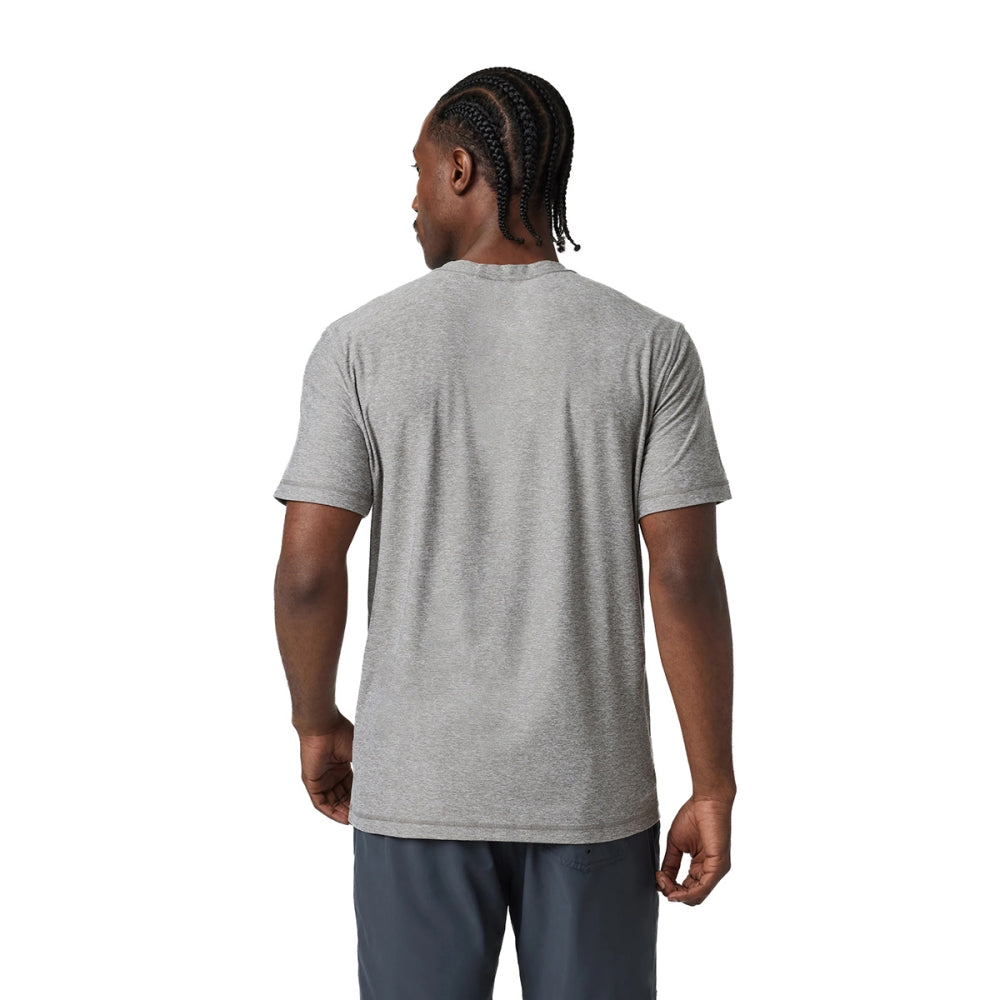 Vuori Mens Strato Tech Tee Tops in Grey Color