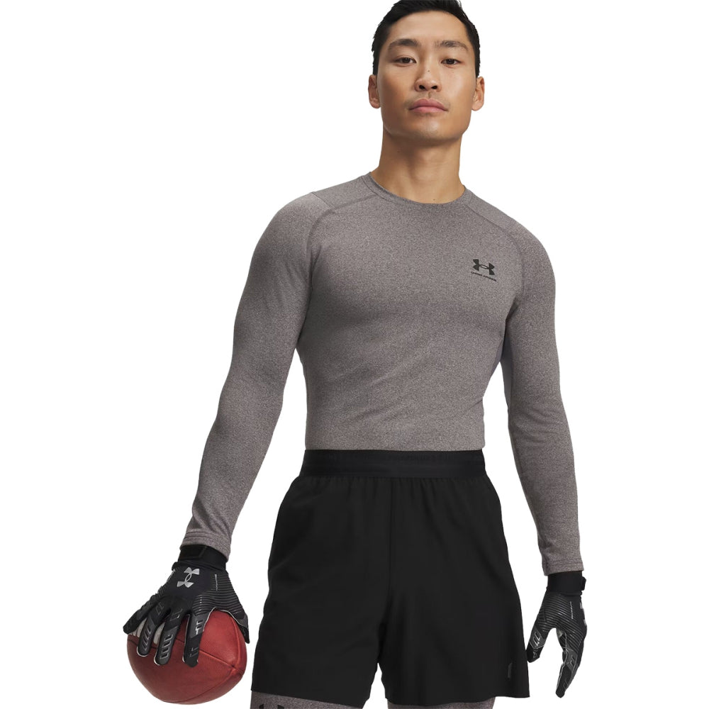 Under Armour Mens Cg Armour Fitted Mock Tops in Grey Color