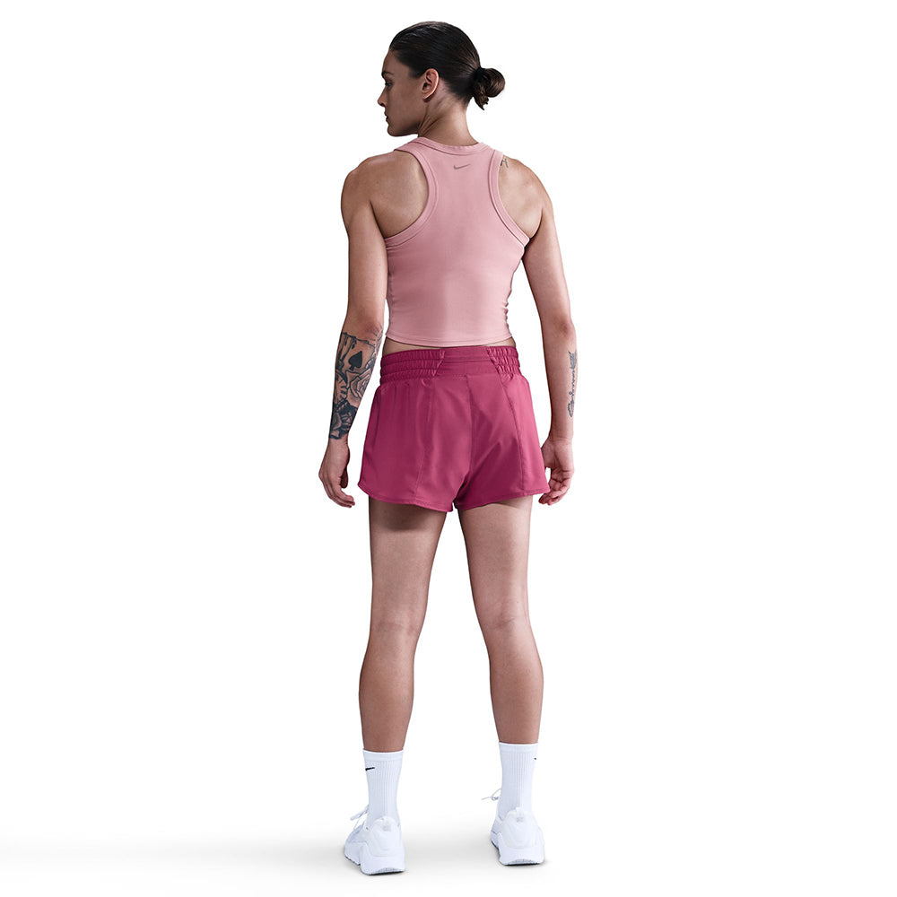Nike Womens Df One Mr 3In Bl Shorts in Pink Color