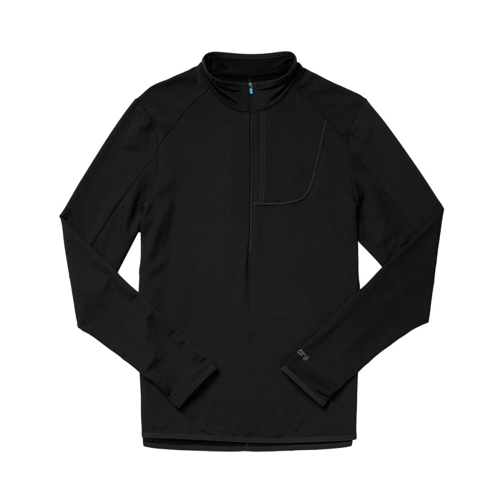 Janji Mens Rover Merino1/2 zip Running Jackets in Black Color