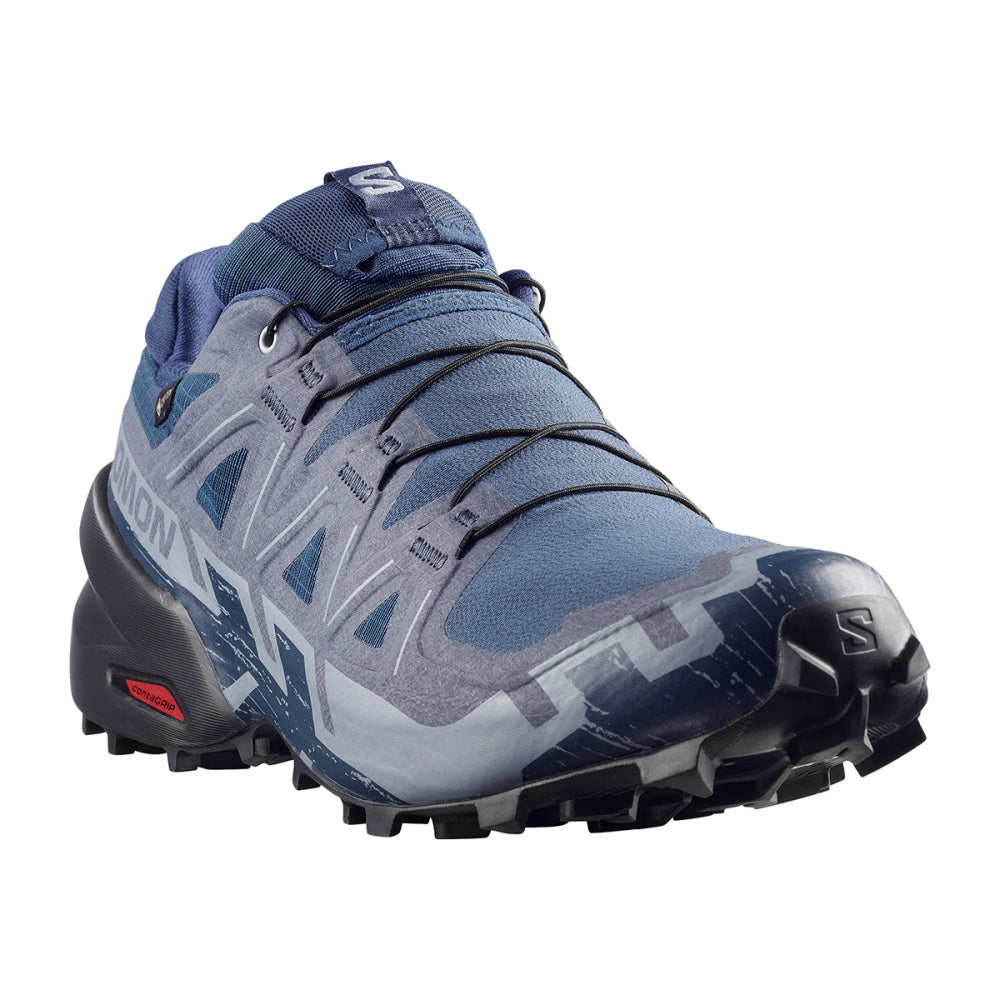 Salomon Mens Speedcross 6 GORE-Tex Trail Running Shoes in Blue Color