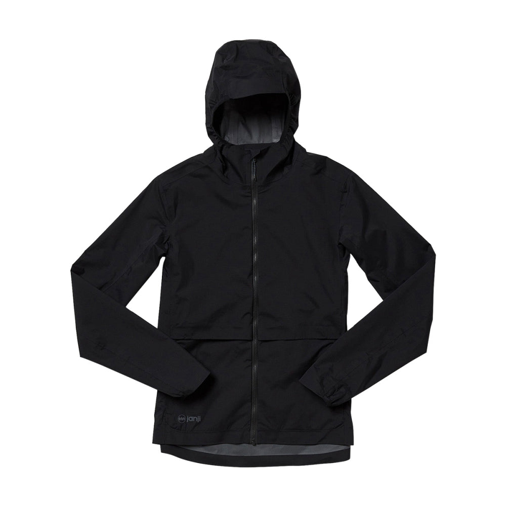 Janji Womens Rainrunner Pack Jacket Running Jackets in Black Color