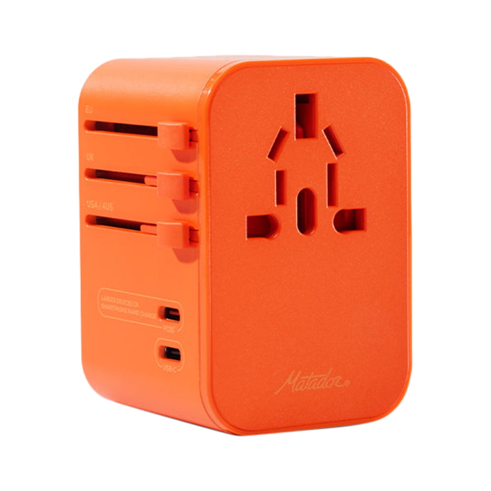 Matador Unisex Global Travel Adapter Travel Accessories in Orange Color