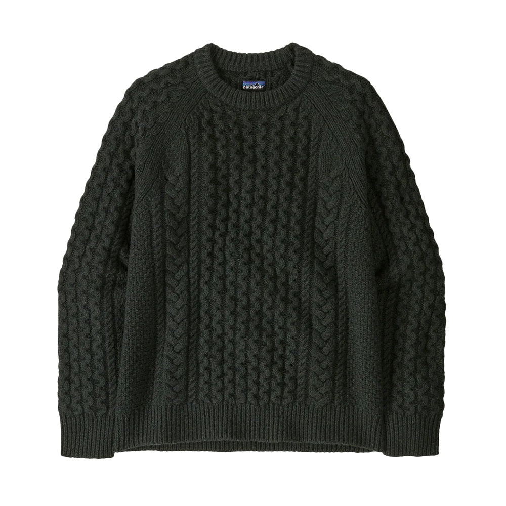 Patagonia Mens Recycled Wool-Blend Cabl Midlayer in Green Color