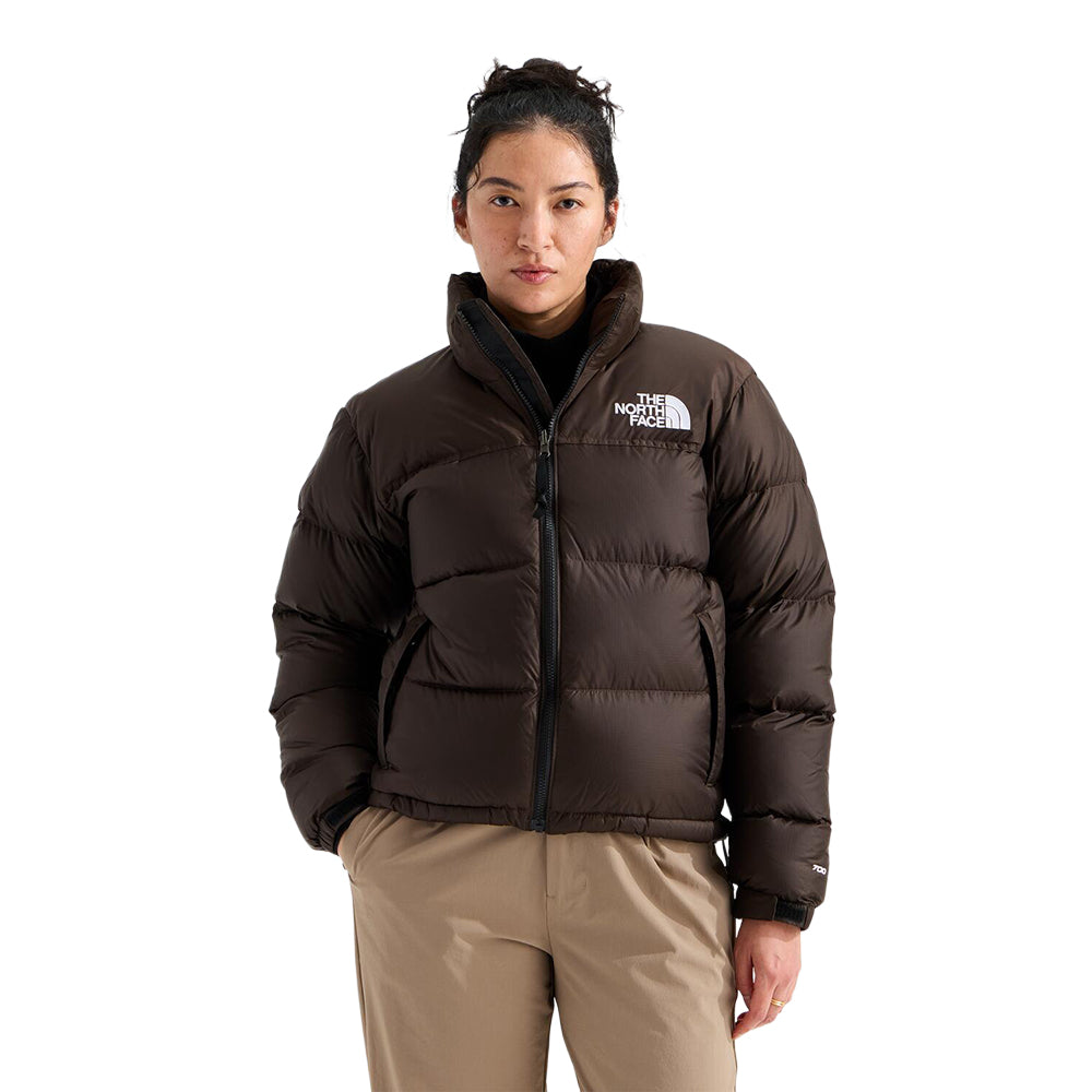 The North Face Womens 1996 Retro Nuptse Jack City Coats in Brown Color
