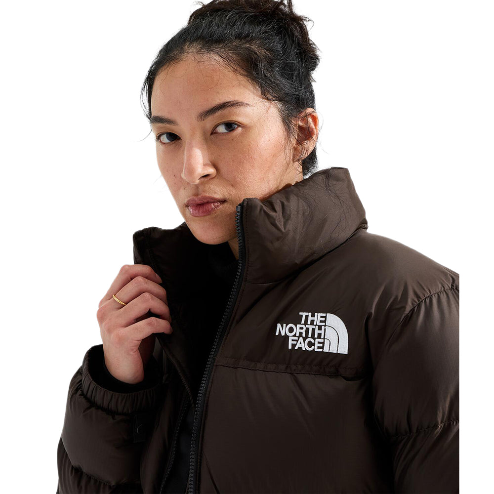 The North Face Womens 1996 Retro Nuptse Jack City Coats in Brown Color