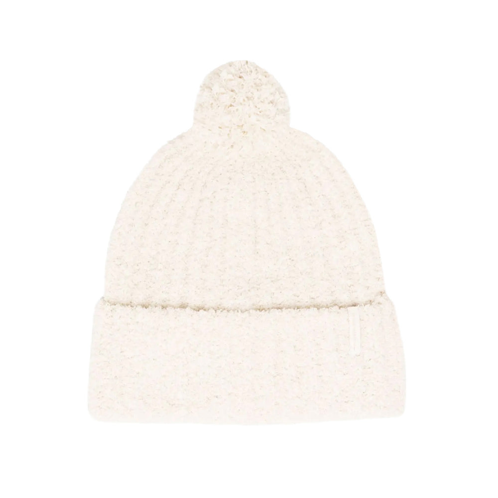 Herschel Unisex Boucle Pom Solid Beanie Winter Hats in White Color