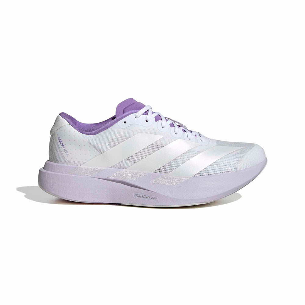 Adidas Womens Adizero Evo SL Running Shoes in White Color