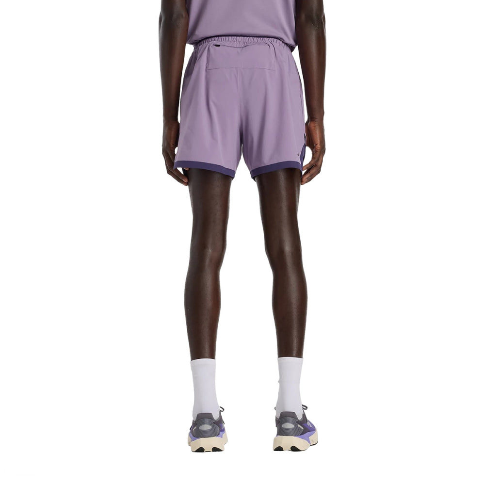 New Balance Mens Rc Essentials Short 5 Shorts in Purple Color