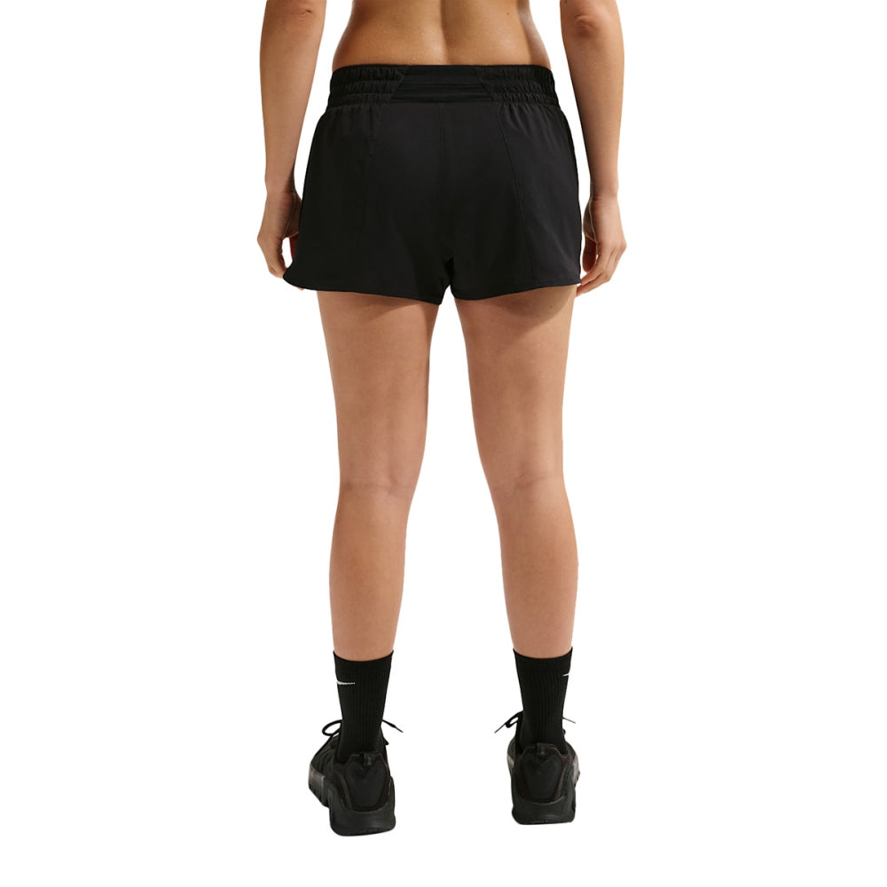 Nike Womens Df One Mr 3In Bl Shorts in Black Color