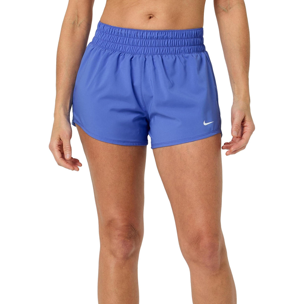 Nike Womens Df One Mr 3In Bl Shorts in Blue Color