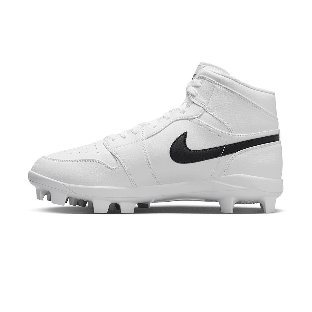 Jordan Mens Air Jordan 1 High Cleat Baseball Cleats in White Color